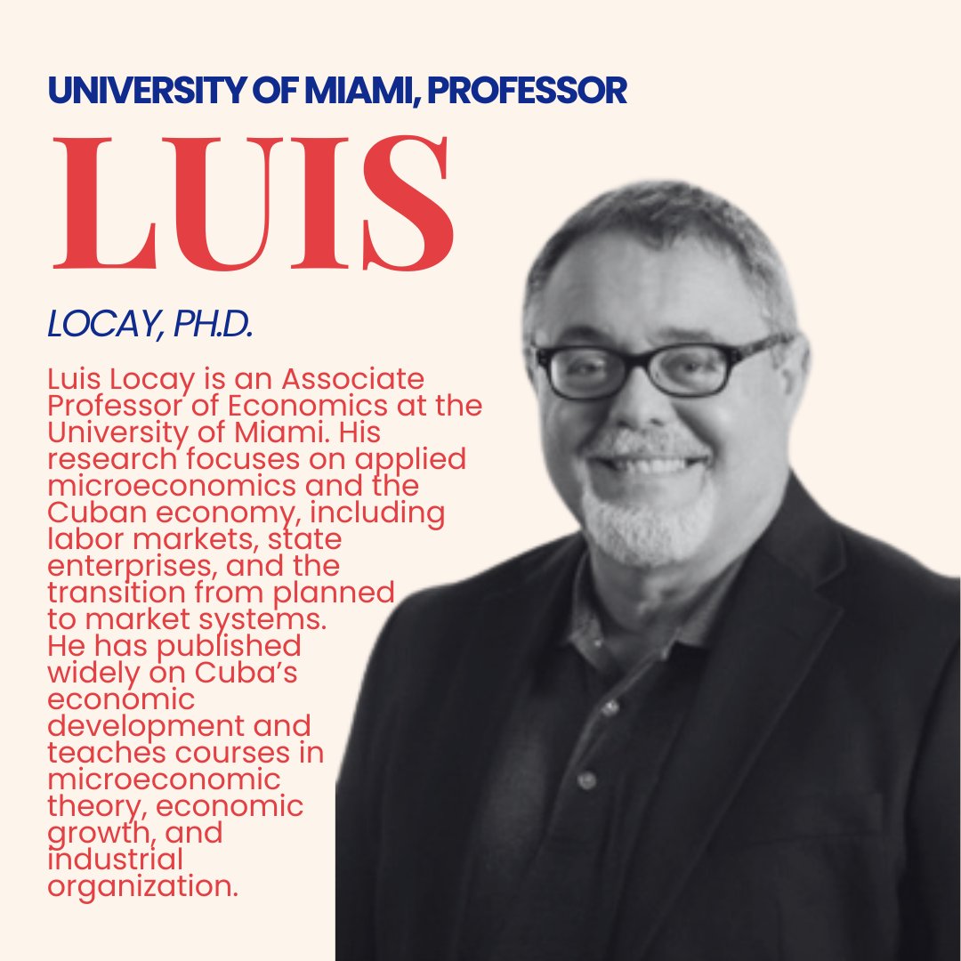 ASCECuba's tweet image. ASCE’s annual conference is happening this Friday and Saturday! In the lead-up to the event, we’re excited to highlight our speakers and featured panelists. Keep an eye out this week for posts showcasing our distinguished lineup. Register at: ascecuba.regfox.com/asce-cuba-annu…