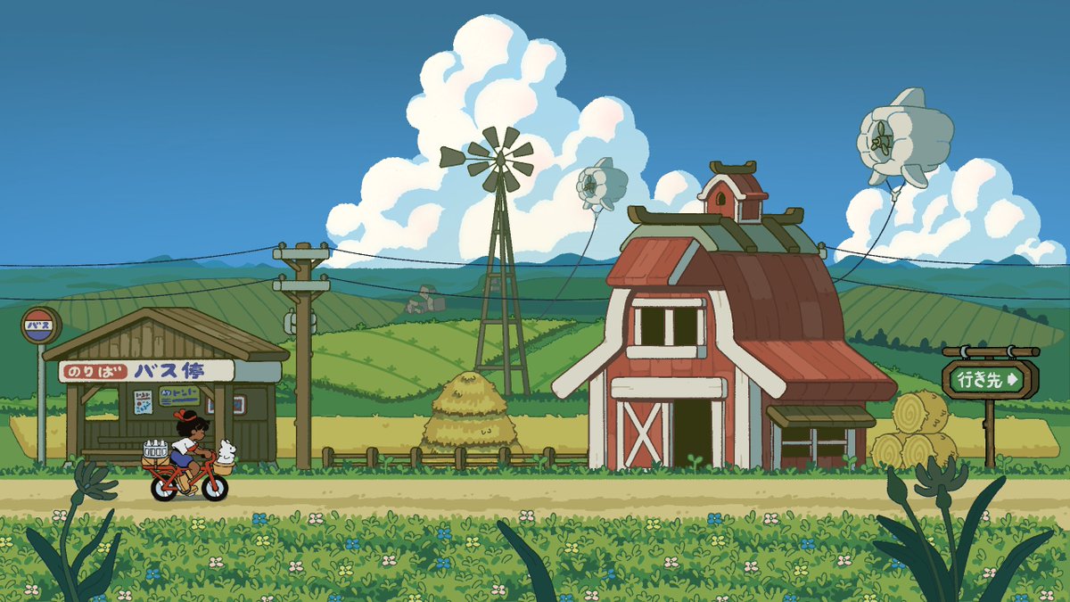 blibloop's tweet image. Drawing locations / buildings for our prototype! 🐔