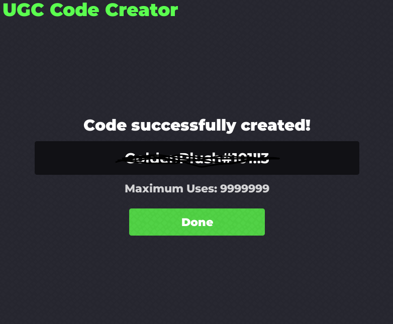Another code, also make sure to buy my plushies! 
more coming soon.

Friend elliot [golden] code: