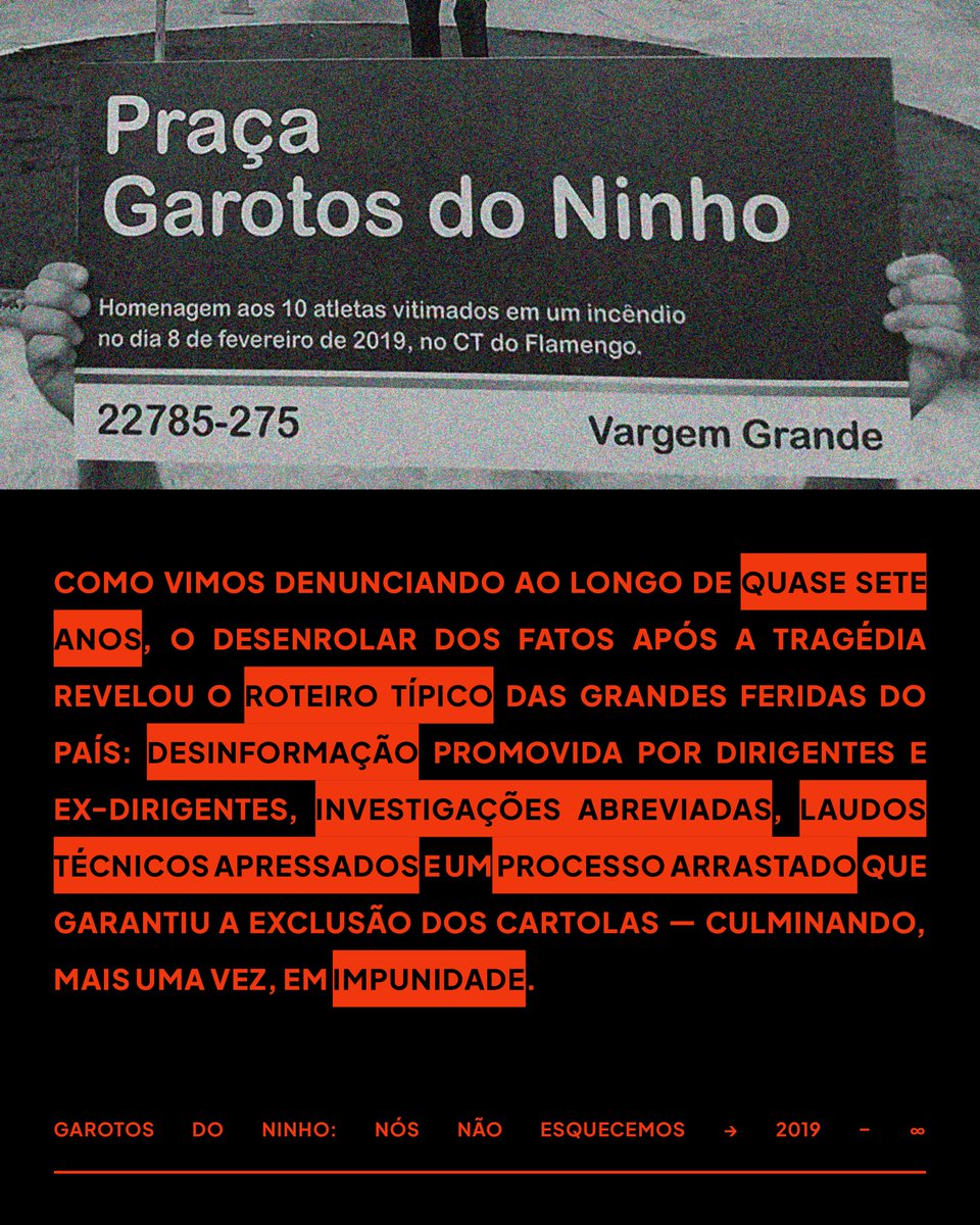 FlamengodaGente's tweet photo. Recebemos com revolta e consternação a notícia da absolvição ampla e irrestrita de todos os envolvidos na Tragédia do Ninho.

#NãoEsquecemos

[…] https://t.co/UCE7qtG1Zs