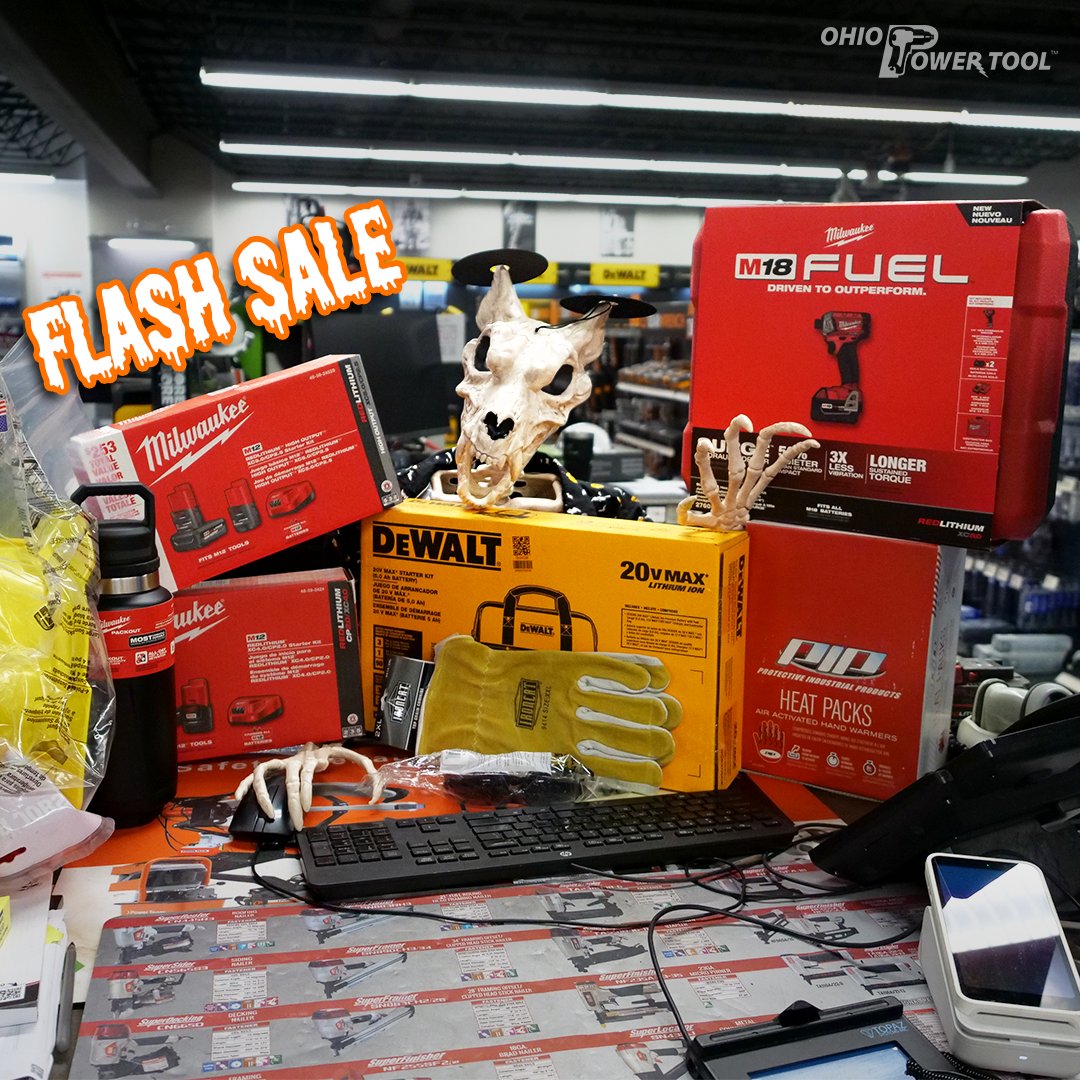 OhioPowerTool's tweet image. Spooky good deals are live! 🎃 15% OFF thousands of tools &amp;amp; accessories during the OPT Flash Sale, ends 10/24 at noon. Shop now: ohiopowertool.com/flash-sale?pro…
...
#OhioPowerTool #WeKnowTools #ToolDeals #FlashSale
