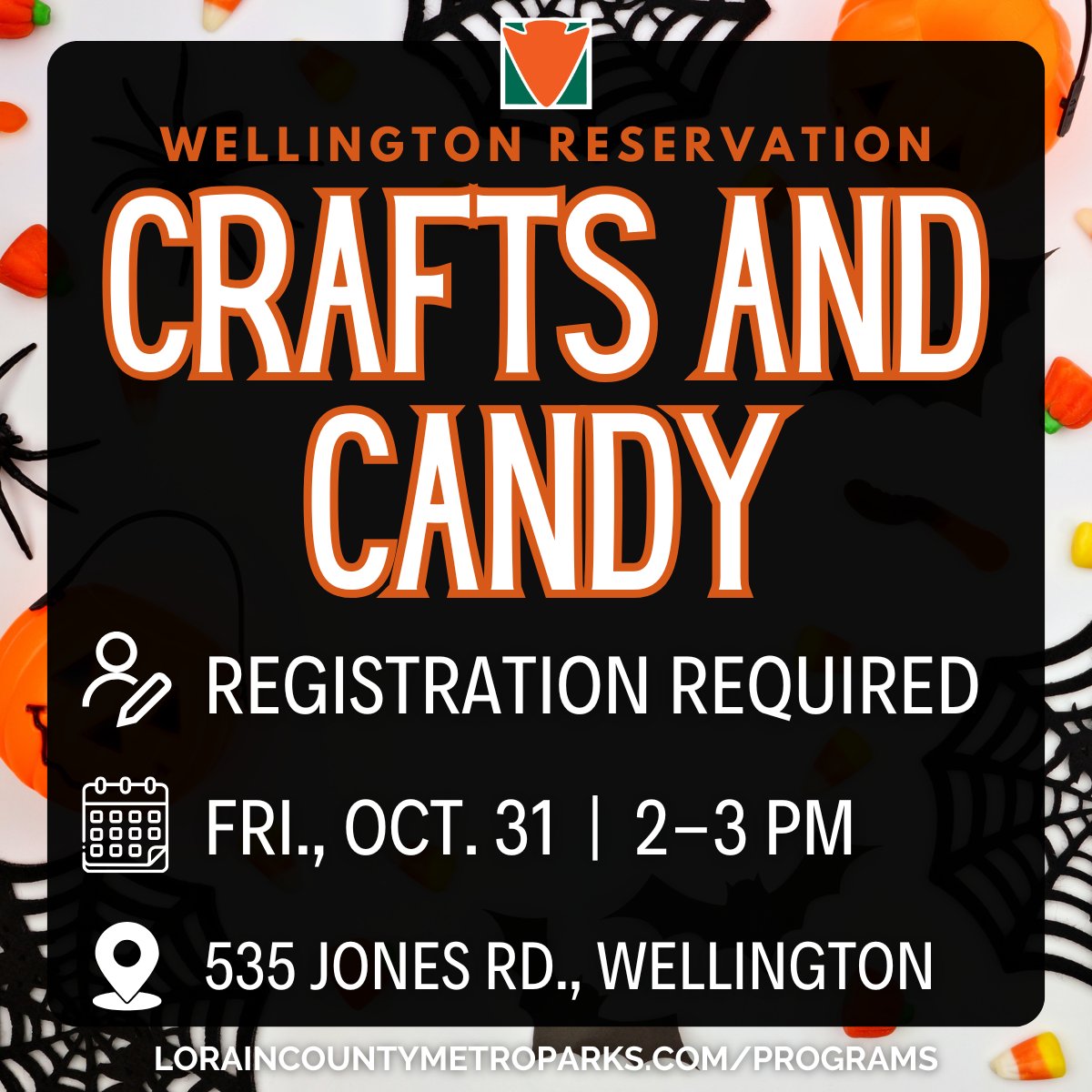 Join us for some Halloween fun with a spooky craft and a goodie bag of candy for each child to take home. Dress up in your Halloween costume to get in the spirit! Register child participants by 10/30 at tinyurl.com/WR-Crafts-and-… or call (440) 458-5121.