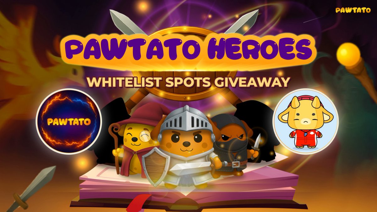 Pawtato Heroes NFT Giveaway 

𝘕𝘰𝘷𝘦𝘮𝘣𝘦𝘳 1  2025 | 🕐 1 𝘗𝘔 𝘜𝘛𝘊 |

25x FCFS Mint WL 
No one GTD only FCFS

Like + RT 
Follow: <a href="/PawtatoFinance/">Pawtato Finance | Sui</a>  &amp; <a href="/neona_te/">0xNodeguru.base.eth</a> 

Tag a friend

📌Drop your sui wallet address in the comments 

The winners will be announced with in 72 hours