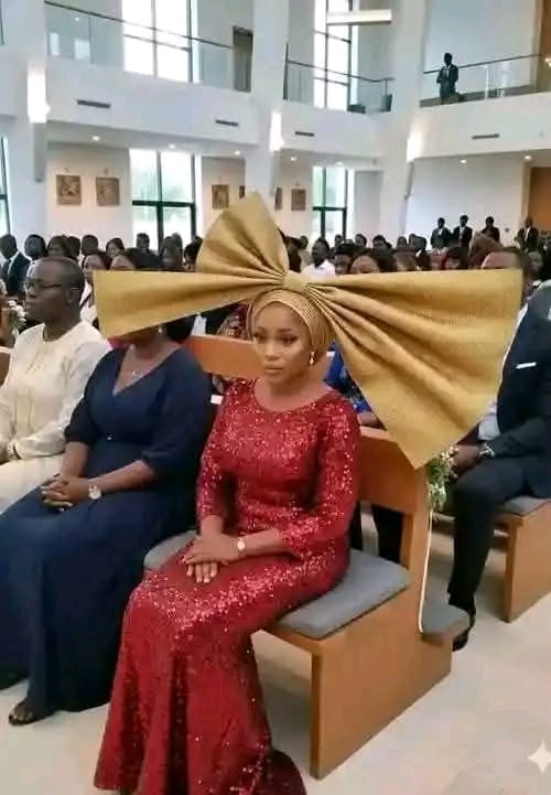 What would you do,if the person sitting in front of you in the church,wears this kind of 'UBA Headgear 🤭🤭🤭?