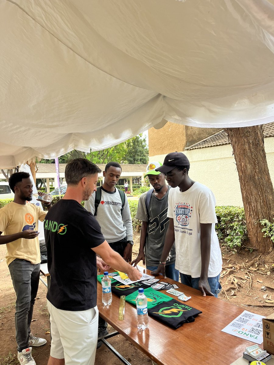 Tando (@tando_me) on Twitter photo Today we pulled up with <a href="/bitika_KE/">bitika</a> at JKUAT for their Business Expo Week! Spent the day helping students understand Bitcoin: what it is, how it works and why it matters! Loved how eager everyone was to learn.
We’ll be back on Friday to keep the gospel going. Also, ₿uddy killed Today we pulled up with <a href="/bitika_KE/">bitika</a> at JKUAT for their Business Expo Week! Spent the day helping students understand Bitcoin: what it is, how it works and why it matters! Loved how eager everyone was to learn.
We’ll be back on Friday to keep the gospel going. Also, ₿uddy killed