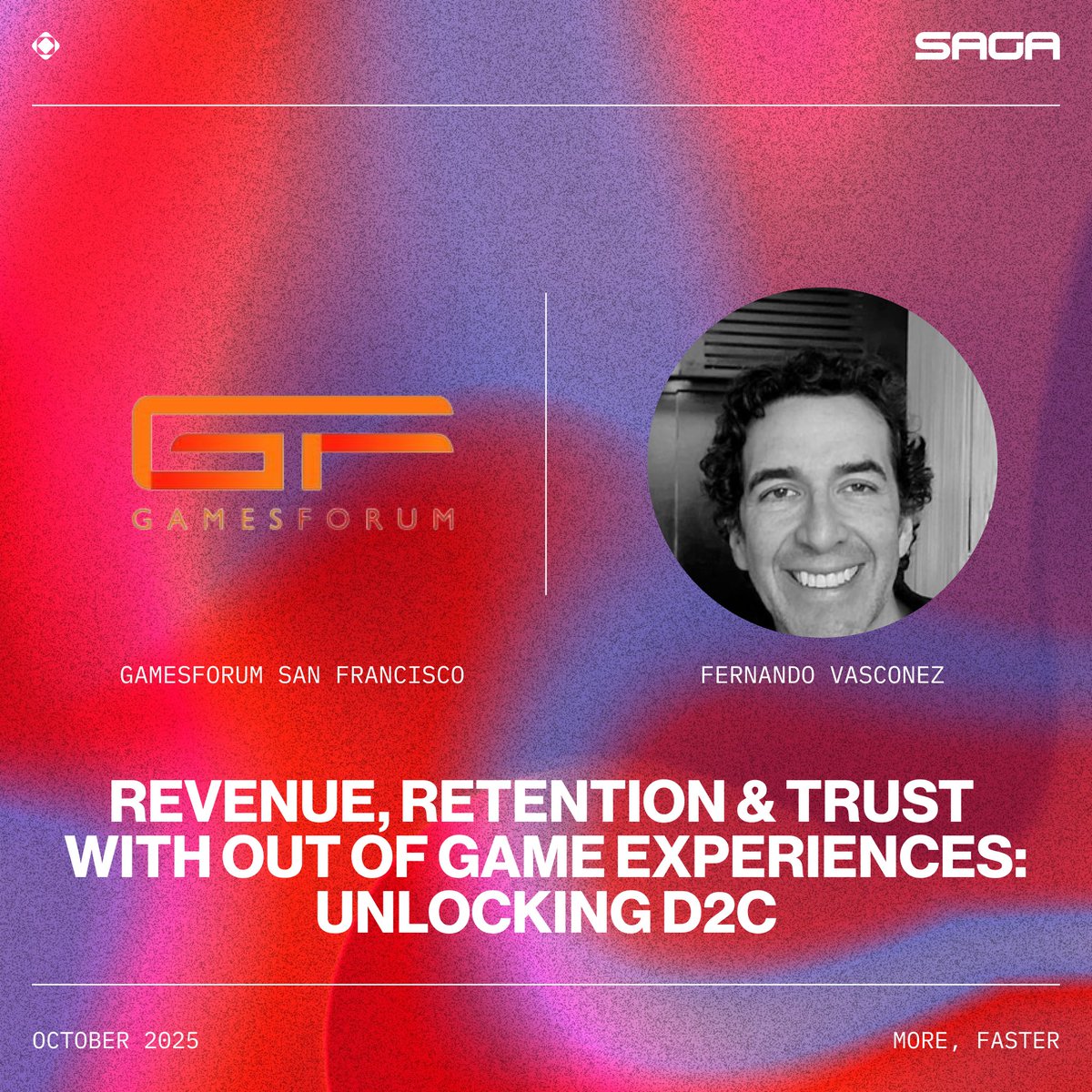 Head of Gaming BD, Saga’s Fernando Vasconez joins <a href="/gamesforum/">Gamesforum</a> San Francisco today at 12PM PST to discuss the future of web3 games and player-owned economies.

↓
globalgamesforum.com/san-francisco/…