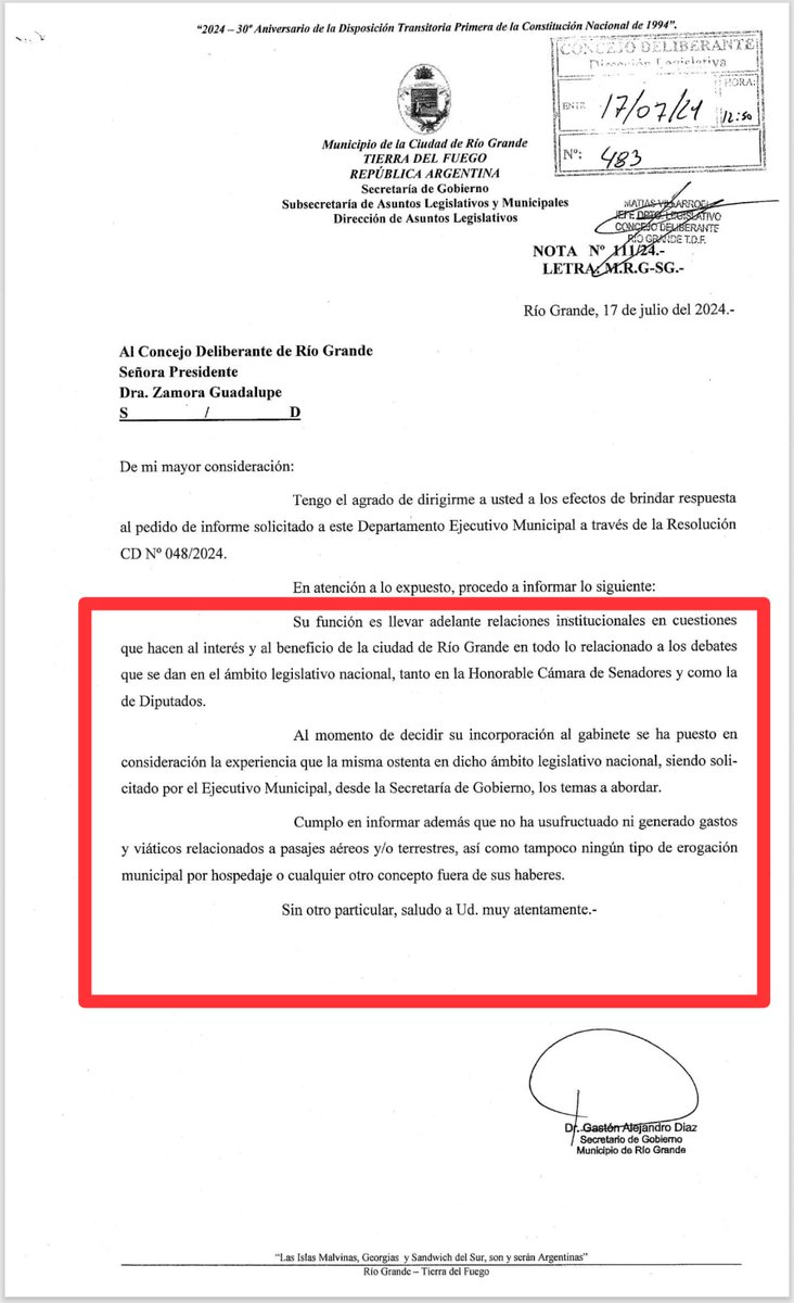 EN LOS MICRÓFONOS NIEGAN VÍNCULOS PERO LE PAGAN EL SUELDO TODOS LOS MESES

En <a href="/FMMasters/">FM Master's</a>  escuché al intendente de Río Grande Martín Pérez y al secretario de Gobierno Gastón Díaz decir que “Bertone no está con ellos y que no es empleada municipal”. Bueno: yo hice un Pedido de
