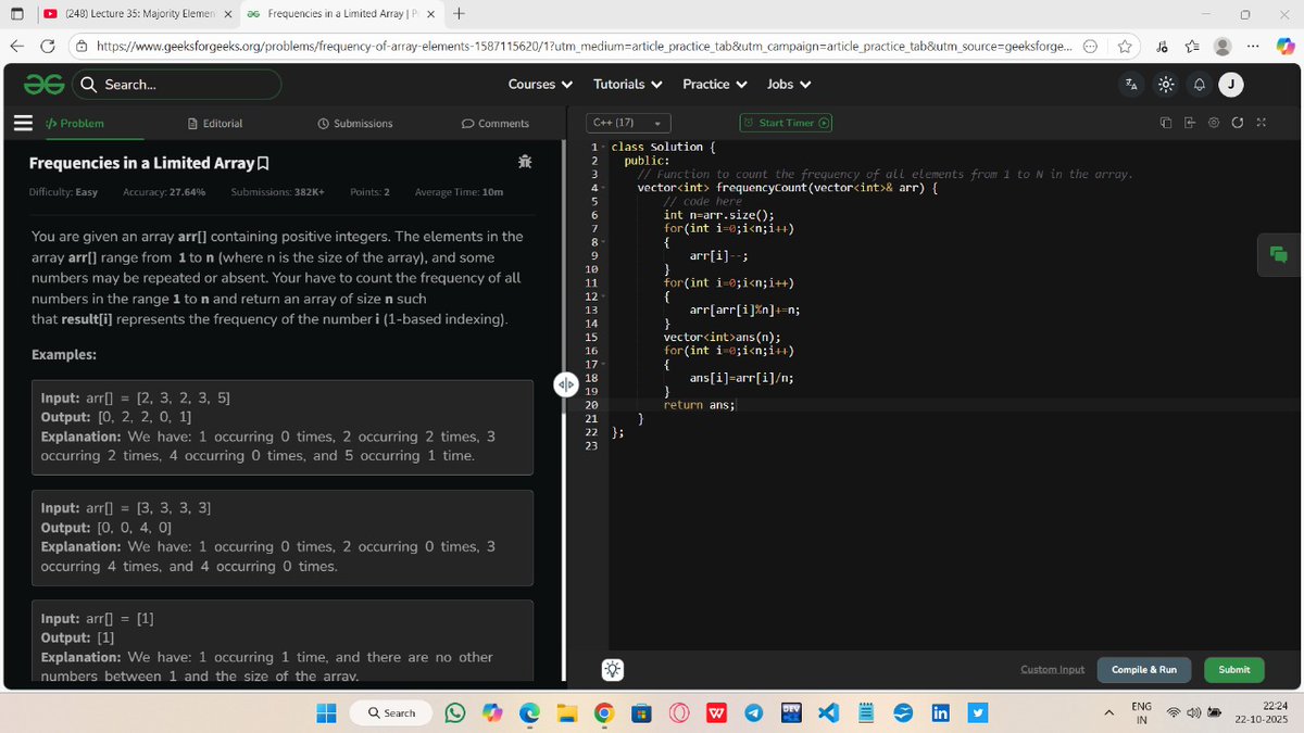 JeetKumarD35856's tweet image. 🚀 Just crushed some LeetCode & GFG problems with the guidance of the DSA GOD, Rohit Negi bhaiya from Coder Army's YouTube! 💻🔥 Concepts pura chamak gaiya bhaiya! 🌟 #DSA #Coding #CoderArmy #LeetCode #GFG