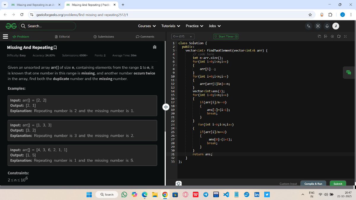 JeetKumarD35856's tweet image. 🚀 Just crushed some LeetCode & GFG problems with the guidance of the DSA GOD, Rohit Negi bhaiya from Coder Army's YouTube! 💻🔥 Concepts pura chamak gaiya bhaiya! 🌟 #DSA #Coding #CoderArmy #LeetCode #GFG