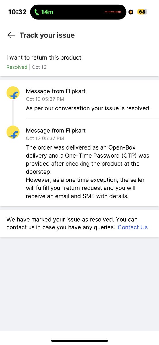 ashish_01989's tweet photo. @Flipkart I have requested a return not and support team said will be picked  but when not pick and called after 9 days they say  can’t be taken back
Totally fraud seller and company. https://t.co/yENZc9FW67