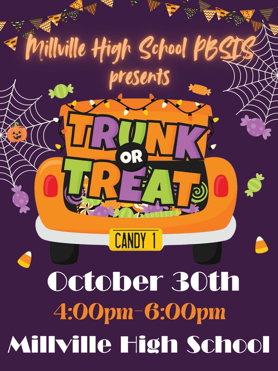 MillvillePS's tweet image. 🎃🍂 Free Fall Fun for Millville Families! 🍂🎃

Don’t miss these Millville Public Schools events happening this month! Plus, check out other local fall and Halloween happenings around town — many are free or support great causes. 🍭

#MillvillePublicSchools #BoltsFamily #FallFun