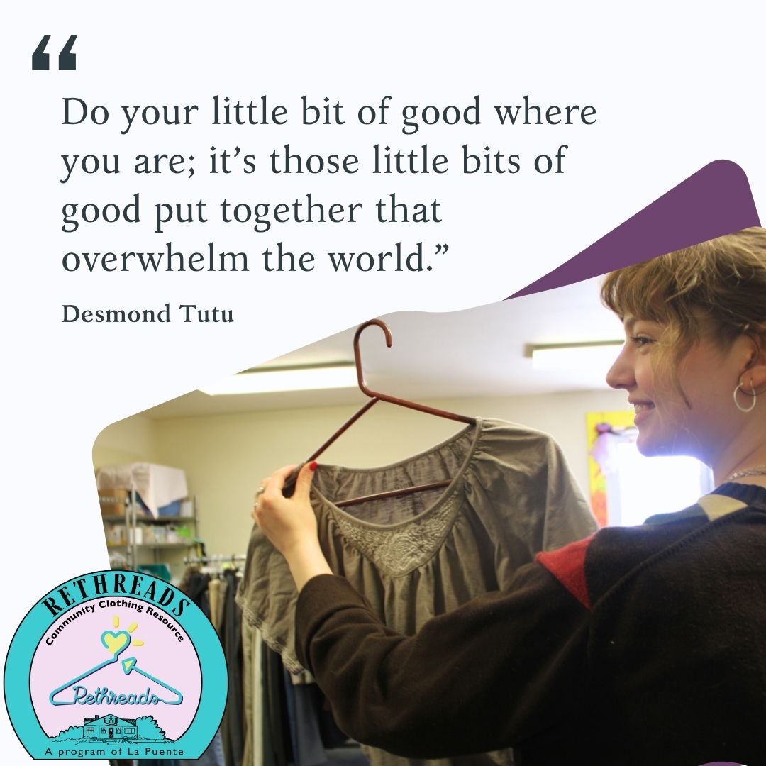 Everyone deserves the feeling of "home sweet home." ReThreads works to ensure those with low incomes have access to life's basic essentials.
For more info about the ReThreads, or how to get involved, check out lapuentehome.org/rethreads/.

#WisdomWednesday #givingback #LPRethreads