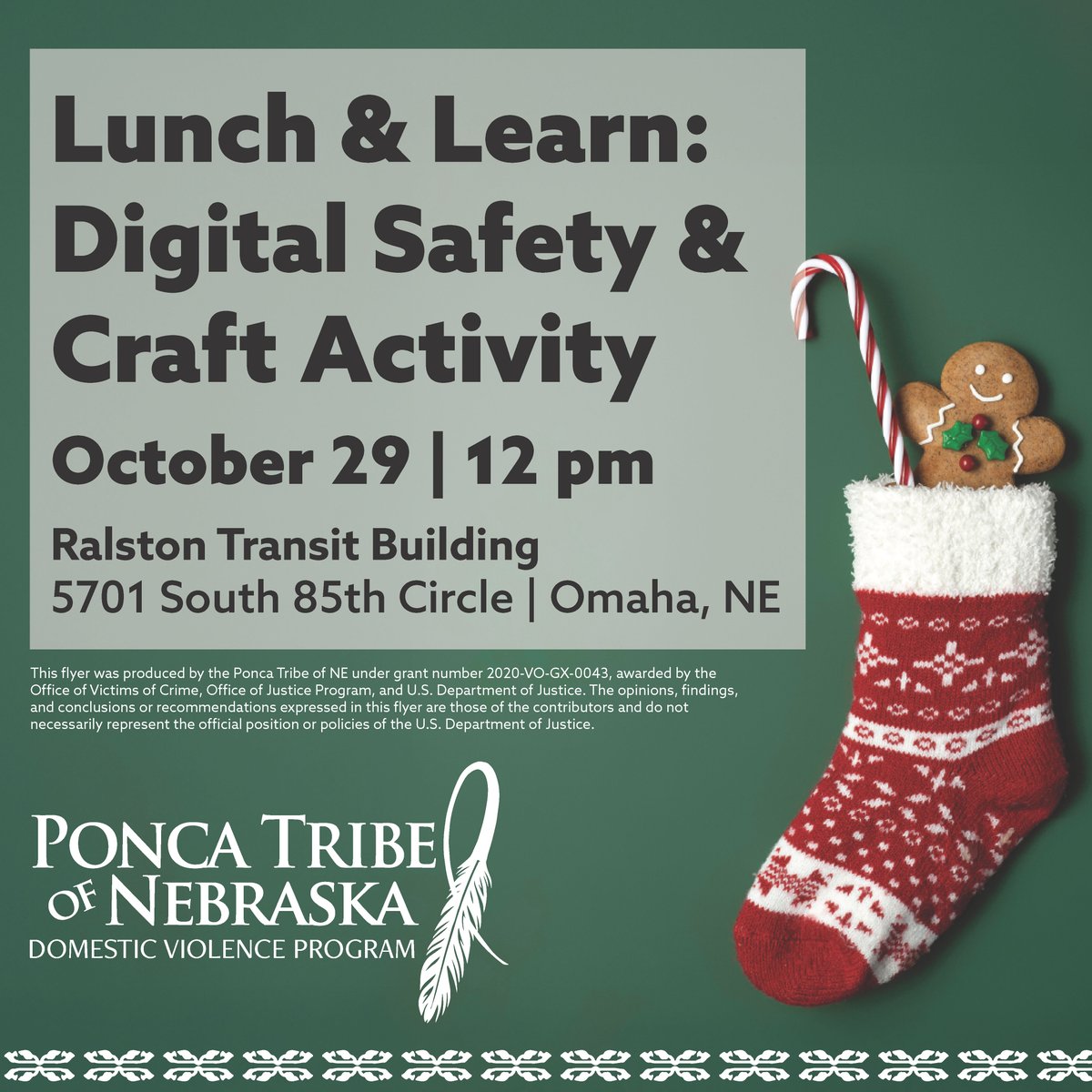 Join the DV Program for an engaging event focused on online and phone safety. Learn valuable tips to protect yourself and your loved ones in today’s digital world, then stick around for a fun crafting session where we’ll be making Christmas stockings. Lunch will be provided.