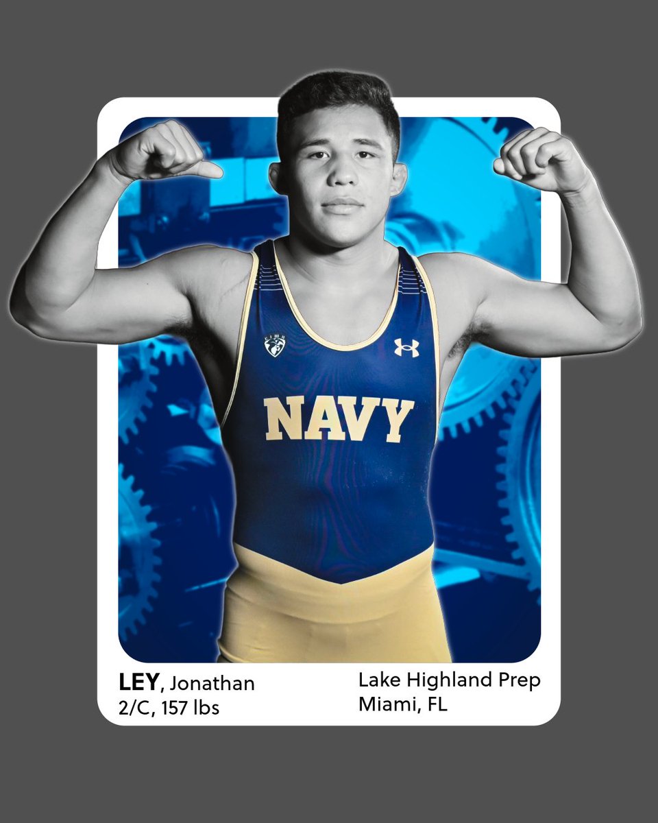 NavyWrestling's tweet photo. Meet The Team - All Week Long!
We are now 3 days out from our Blue &amp; Gold Match.
Oct 24 | 5:30 PM | Halsey Field House
157 lbs also includes Plebe Tyler Russ. Watch his “Meet The Plebe” video here on X. https://t.co/kEbTdzFU9x