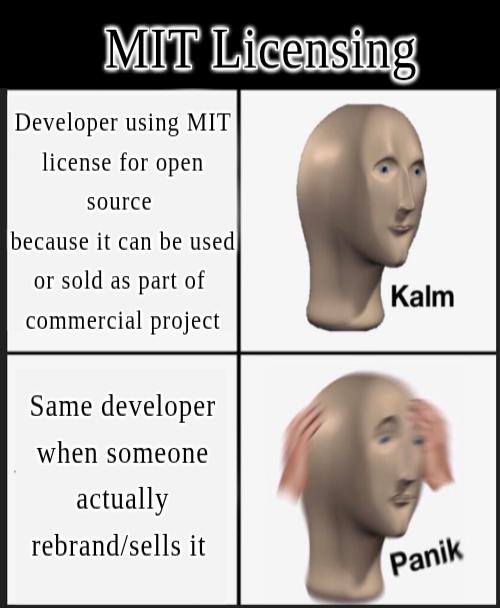data_cyborg's tweet image. Late take on mit drama
 #ProgrammerHumor
 #meme