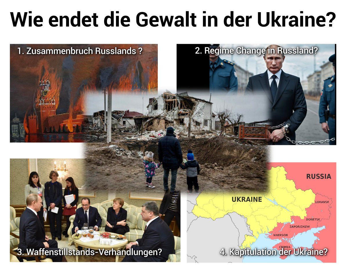 Wird die russische Gewalt enden?🧵

1. Wenn Russland “zusammenbricht”?
2. Wenn es einen Regime-Change in Russland gibt?
3. Wenn der Konflikt “eingefroren” wird?
4. Wens die Ukraine vor Putin kapituliert?

In jedem Fall wäre ein Ende der Gewalt wohl unwahrscheinlich.
Warum?
1/12