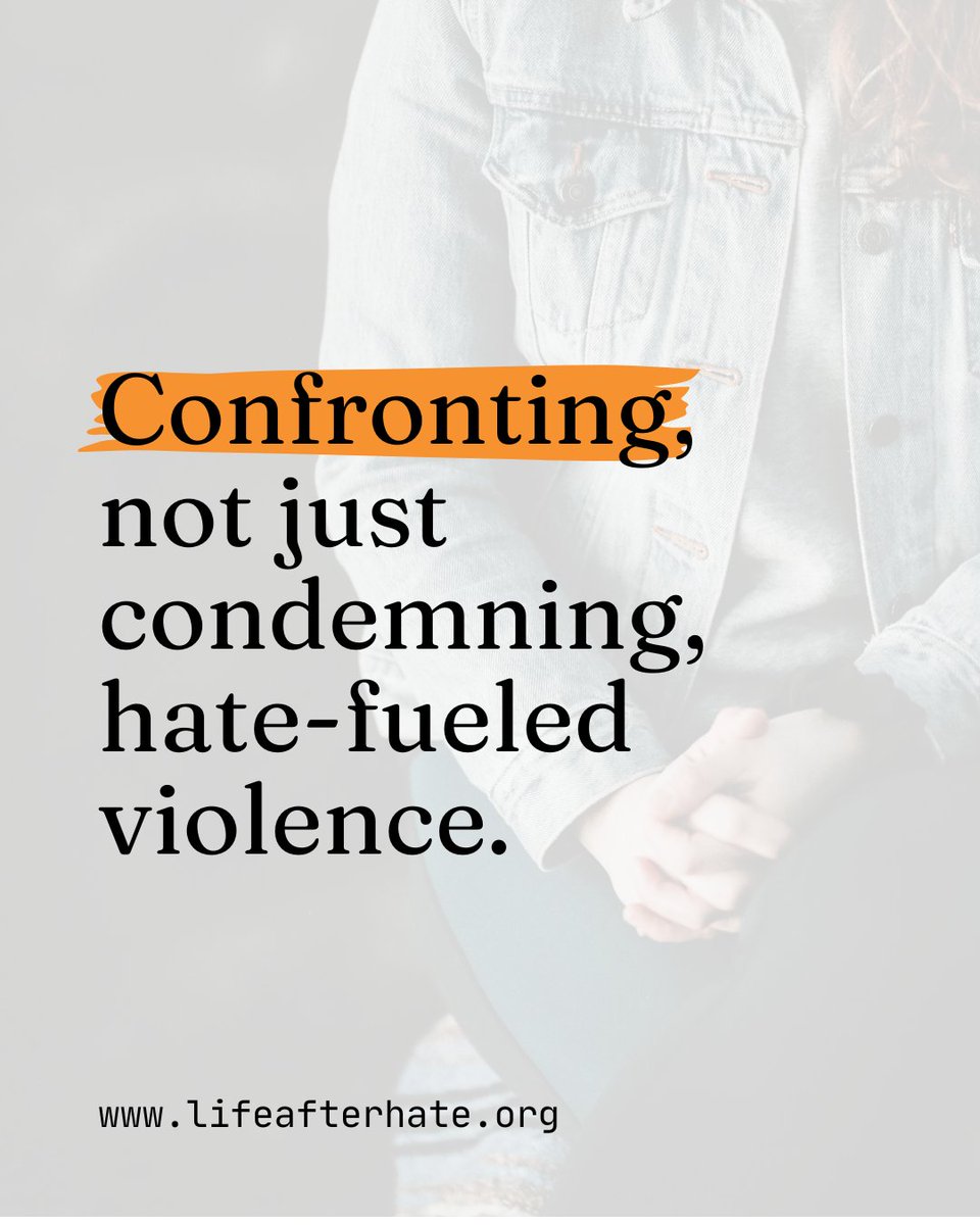 Condemnation is easy. Confrontation is harder.

We don't shout at people from a distance—we walk alongside them through transformation. Condemning hate is a statement. Confronting hate is a commitment.

We choose confrontation.
