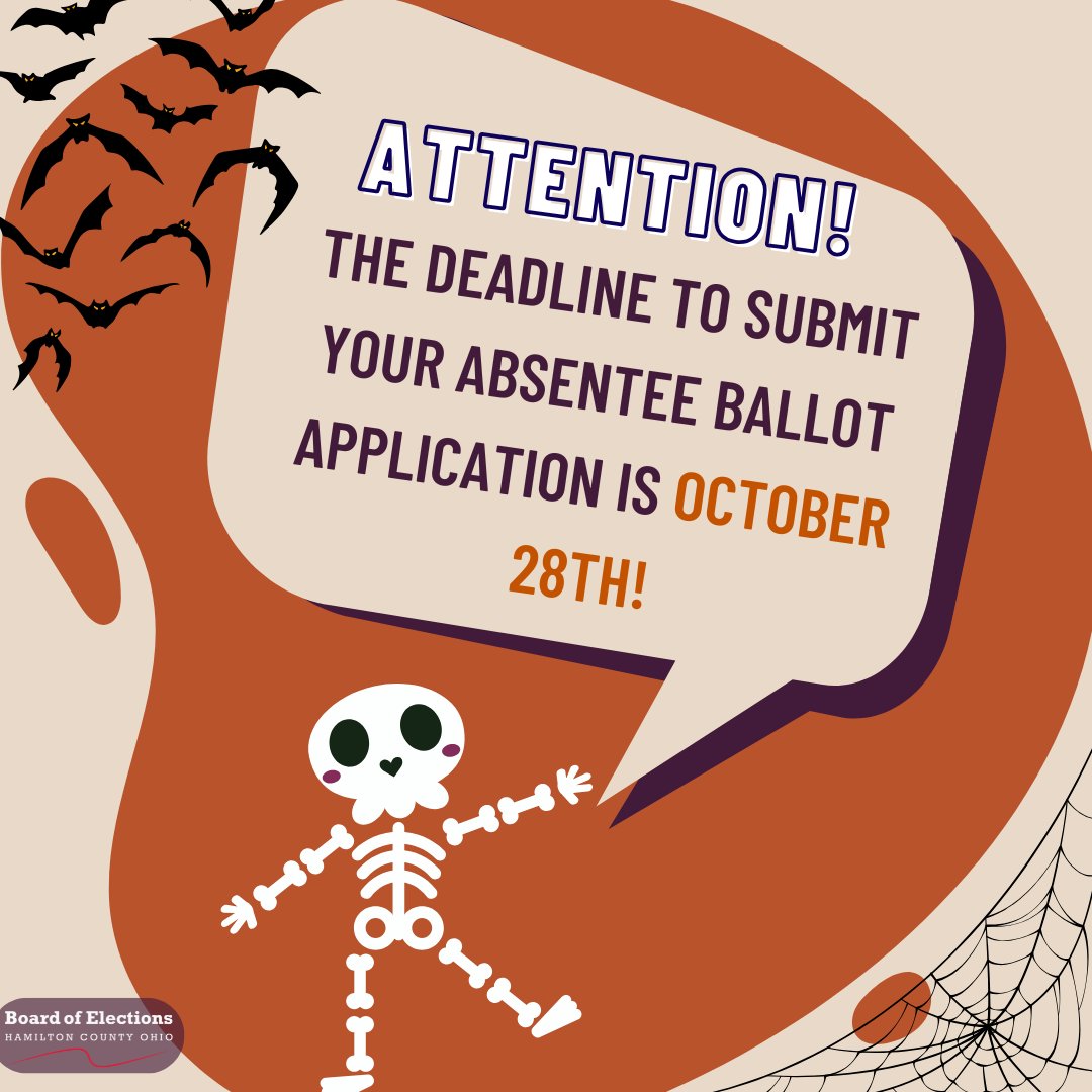 There is LESS THAN A WEEK to request your Vote by Mail Ballot for the November 4th General Election. To get a vote-by-mail ballot, you need to complete an application and return it to the board either by mail or by dropping it off at our main office by 8:30 p.m. on October 28th.