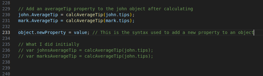 Obianuju_sunday's tweet image. Day 3 - #BackAtItWithJavaScript
Today I realized how flexible JS objects are. Turns out you can add new properties on the fly just by assigning them.
One line:
"object.newProperty = value"
and a whole new property appears in the object. Wild and dynamic.