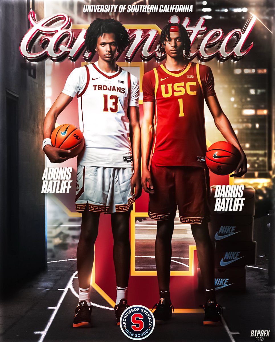 step_basketball's tweet image. Congratulations to Twin brothers and Seniors, Adonis and Darius Ratliff on their commitment to University of Southern California (USC) @USC_Hoops of the Big Ten! The twins become the 34th and 35th college commitments out of the basketball program since April of 2015! They join…