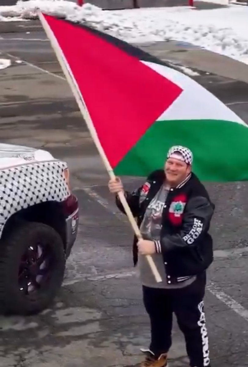 The first rule of being a Fat White Guy 4 Palestine is: everything you wear must have a keffiyeh pattern or a 🇵🇸 on it. 

The second rule of being a Fat White Guy 4 Palestine is: you must make cringey social media posts while wearing every piece of tacky pally merch you own.