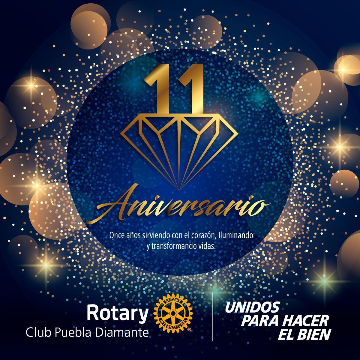 Hoy celebramos 11 años de servicio y amistad y seguimos trabajando, larga vida al CR. Puebla Diamante 💎