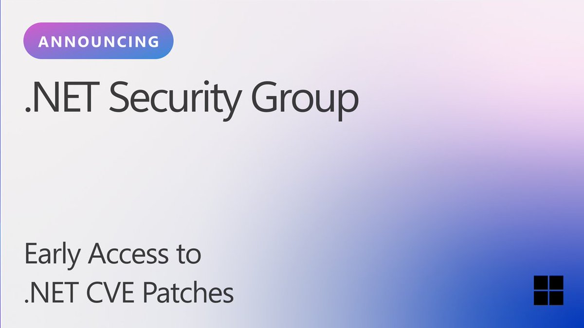 dotnet's tweet image. Security isn’t optional—it’s essential. The new .NET Security Group helps devs tackle vulnerabilities, share knowledge, and build safer apps together. 🔐
Dive in here: msft.it/6016sfnXO
#CyberSecurity + #dotnet = stronger code 💪