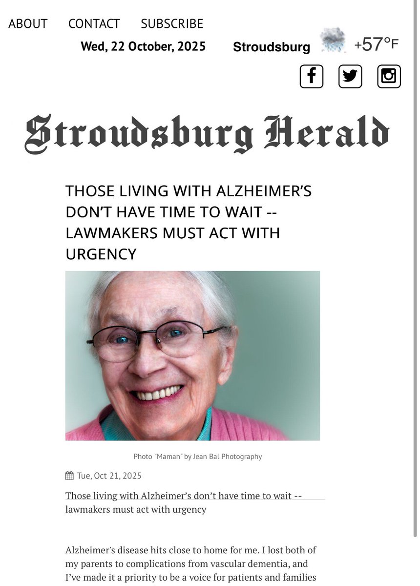 Alzheimer’s isn’t waiting, and neither can we.
In a deeply personal letter, @RepMaureenMadden shares her family’s experience losing both parents to dementia and calls on policymakers to act with urgency.

Read Rep. Madden’s heartfelt call to action: na2.hubs.ly/H01KbbP0
