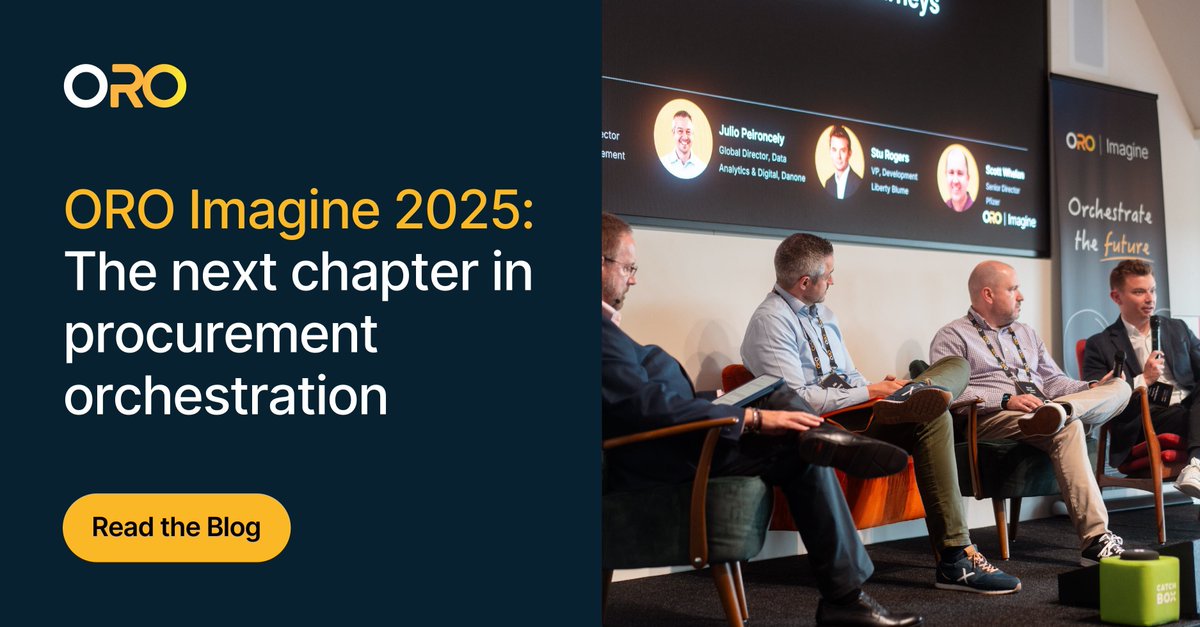 At ORO Imagine, we explored the next chapter in procurement orchestration together with visionary leaders shaping the future of the field. Catch up on the sessions here: hubs.li/Q03PL39J0

#DPWAmsterdam #OROImagine #PutAIToWork #ProcurementOrchestration