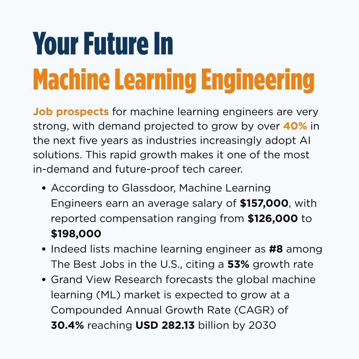 CognitiveClass's tweet image. Machine learning is one of the fastest-rising career fields, with high demand, strong salaries, and a global market projected to reach 282 billion dollars by 2030.

Here is a clear 9 week path to break into the industry:
Week 1. Exploratory Data Analysis
Weeks 2–3. Regression…