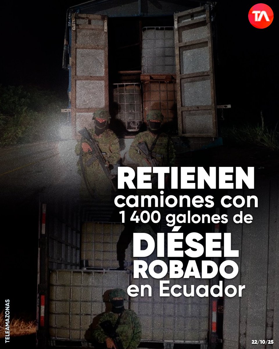 #ATENCIÓN | Las FF.AA. interceptaron dos camiones con 1 400 galones de diésel robado de poliducto ow.ly/CvS950XgtBL