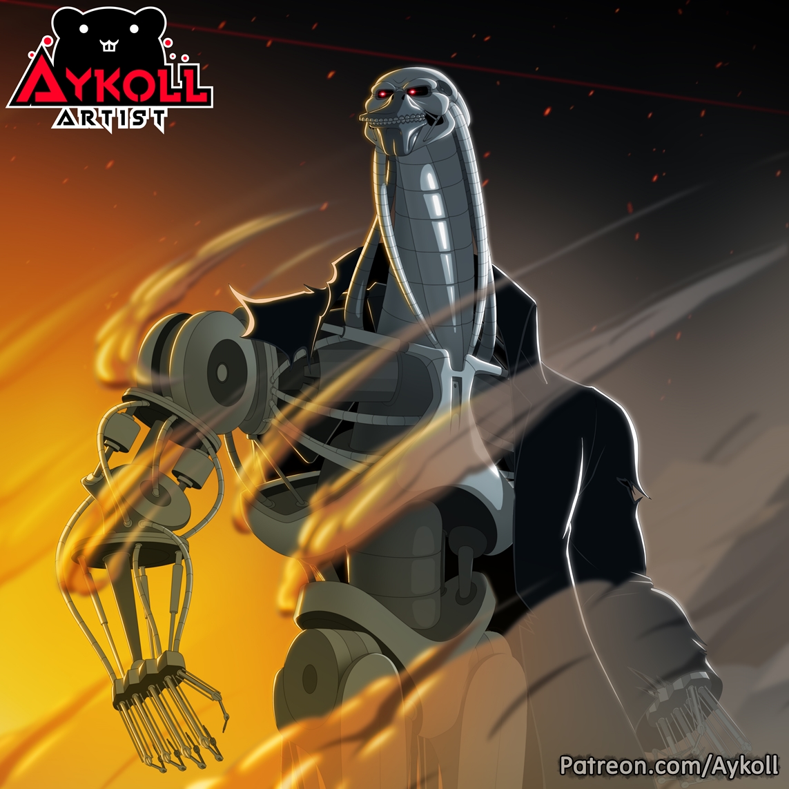 The skeletal goosenator itself 
It took me a long time to finish drawing 😵‍💫 😖😵‍💫 😖😵‍💫 😖

___________________________________________
All my content in HD is available on my Patreon.
- Patreon.com/Aykoll 📷
<3