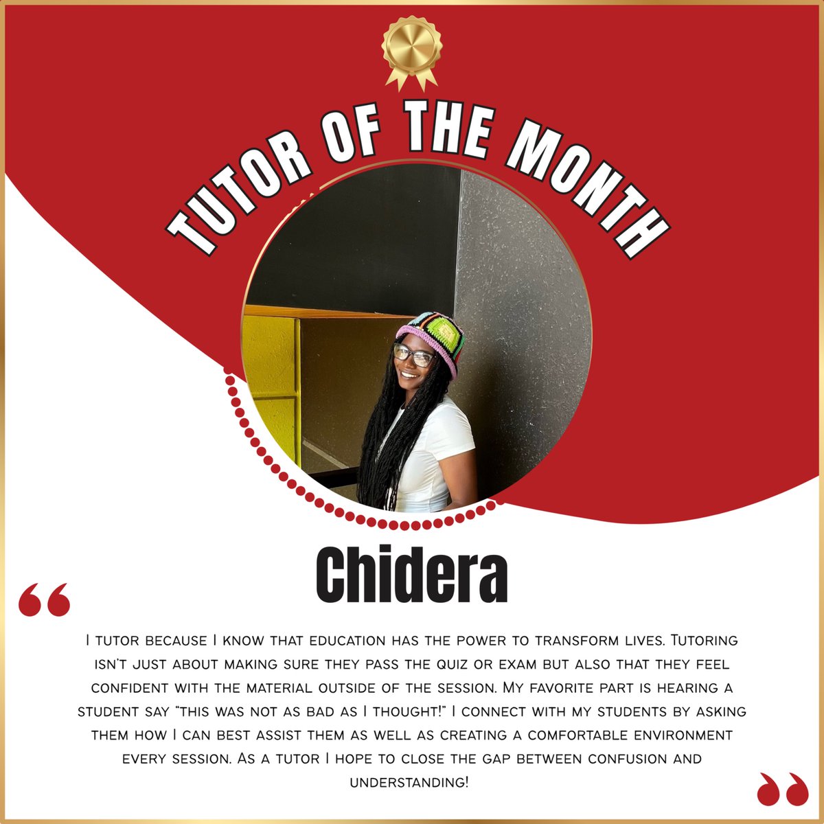 Kscholasticinc's tweet image. Let&apos;s give a round of applause to our October Tutor of the Month, Chidera! 👏 Thank you for all you do!

#kscholastic #tutors #houstontutor #tutoring #education #tutoringservices #sattutor #finalexam #employeeofthemonth