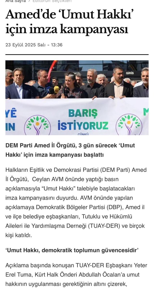 TUZAĞA DÜŞMEYİN GENÇLER!!!

Dem Parti’den Genç Kürtlere sinsi tezgah.

Dem Parti Doğu,Güneydoğu’da Barış İstiyoruz adı altında standlar kurmuş vatandaştan imza topluyor.

Tabela’da Barış var ama imza içeriğinin altında Devletin savaş politikalarına son vermesi , Terör örgütü PKK