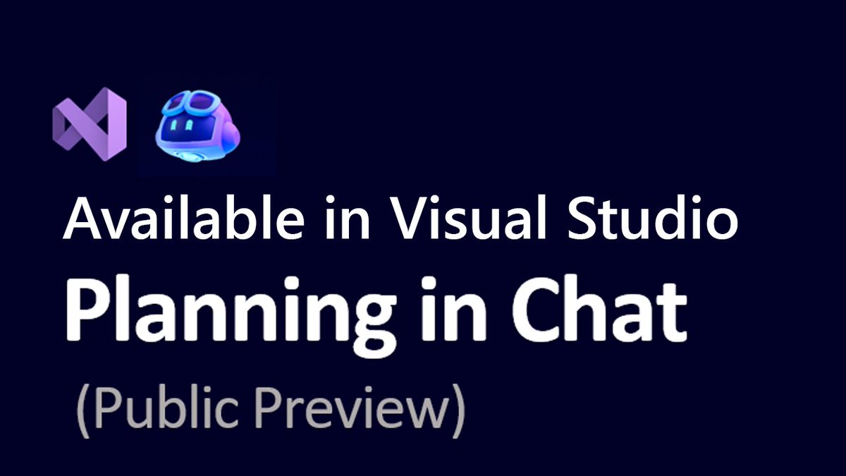 🚀 Planning in Visual Studio is now available in public preview

This update introduces a new way for Copilot to handle complex, multistep problems. With Planning, Copilot can research your codebase, break down large tasks, and execute them step by step — giving you more