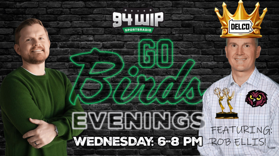 Go Birds! Evenings is back tonight with the King of Delco himself, the GOAT @REllisSports!

🦅 Brandon Graham is back
😬 Saquon and the running game
🐶 Nakobe Dean might be the fix on defense
 ➡️ Previewing Eagles-Giants w/@DDuggan21 

#💯 #🔥 