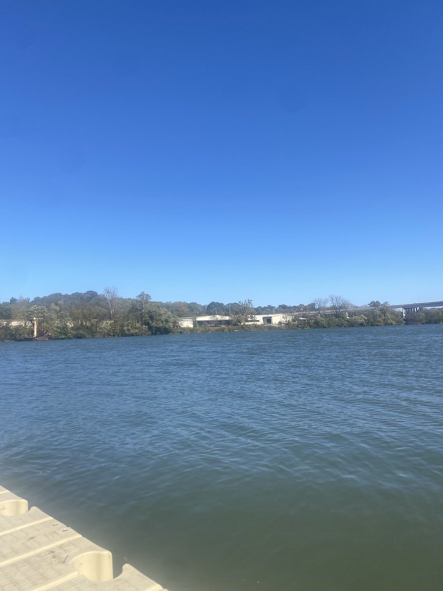 In honor of Tony I too am sittin’ on the dock of the bay . Except it is the Tennessee River