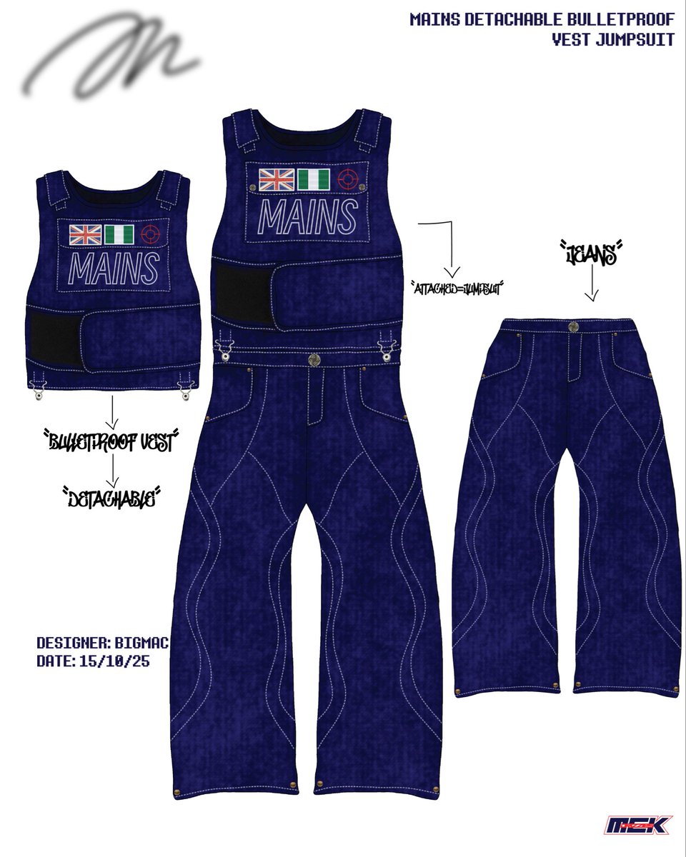 FknBigMac's tweet photo. POST WEY FLOP YESTERDAY NO SUPPOSE FLOP TODAY!
MAINS BULLETPROOF JUMPSUIT CONCEPT DESIGNED BY ME!👨🏾‍🎨
@Skepta @GraceLaDoja 
EVERY SUPPORT COUNTS, BLESS!🙏🏾 https://t.co/qqb388TJIh