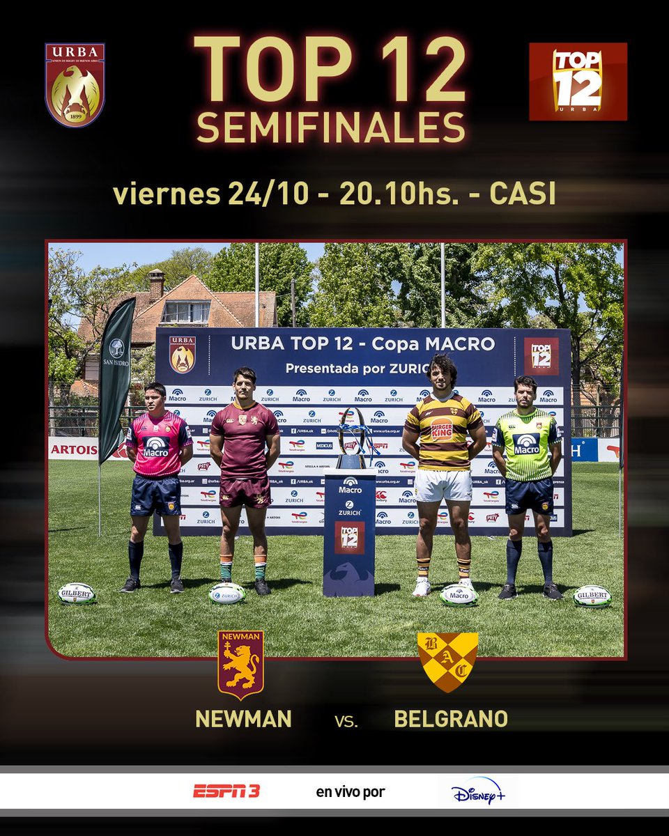URBA_ok's tweet photo. 🏉 SEMIFINAL URBA TOP 12
⚡ ¡Pronóstico de partidazo!
🔥 @BAC1896 🆚 @ClubNewman
📍 CASI
🗓️ Viernes 24/10
⏰ 20:10 hs
📺 ESPN - Disney+
🙌🏻 Dos equipos. Un solo lugar en la final
🤔¿Quién se queda con el pase soñado? 👀
#FinalesURBA
#RugbyDeClubes
#RespetoSiempre https://t.co/vXRUZWQoGE