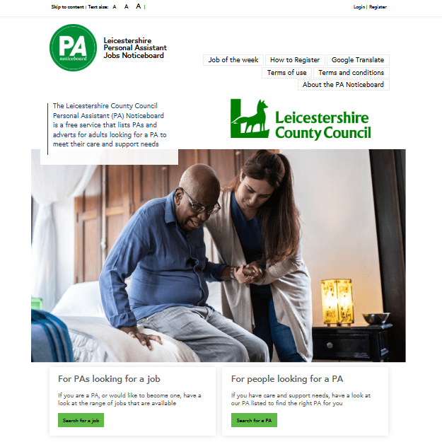LeicsCountyHall's tweet photo. Whether you are looking for a personal assistant to meet your individual care and support needs or are interested in a flexible and rewarding career as a personal assistant our PA Noticeboard has all the information you need. Visit https://t.co/9WWmmzrxSJ and register today. https://t.co/Lmym6SyN7q