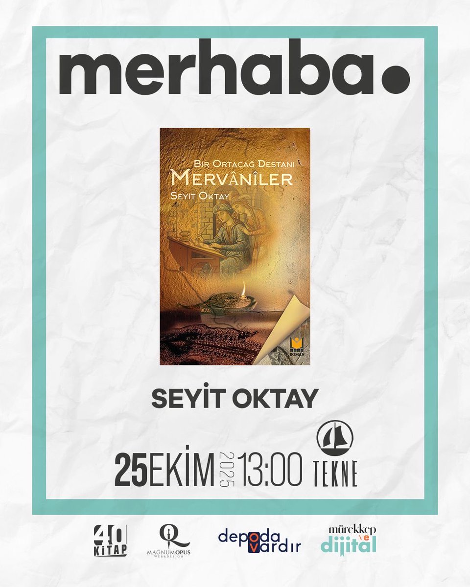 📚 DUYURU
Yazarımız Seyit Oktay, yeni kitabının ilk imza günü ve söyleşisi için Ankara’da Tekne’de okurlarıyla buluşuyor!

Edebiyat dolu bu özel günde, kitaplar, sohbet ve imzalar bir arada olacak.
Ankara’daki tüm edebiyatseverleri bu keyifli buluşmaya bekliyoruz.

#roman #kitap