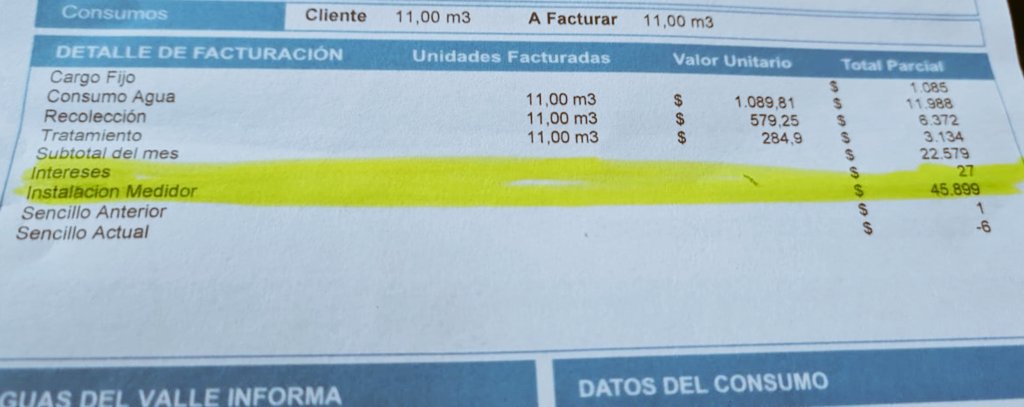 Cheikal's tweet image. Paso el dato por si les roban el medidor, esto cobra @aguasdelvalle $45.900 #Coquimbo mejor lo hubiera comprado en @Mercadolibre #carerajas