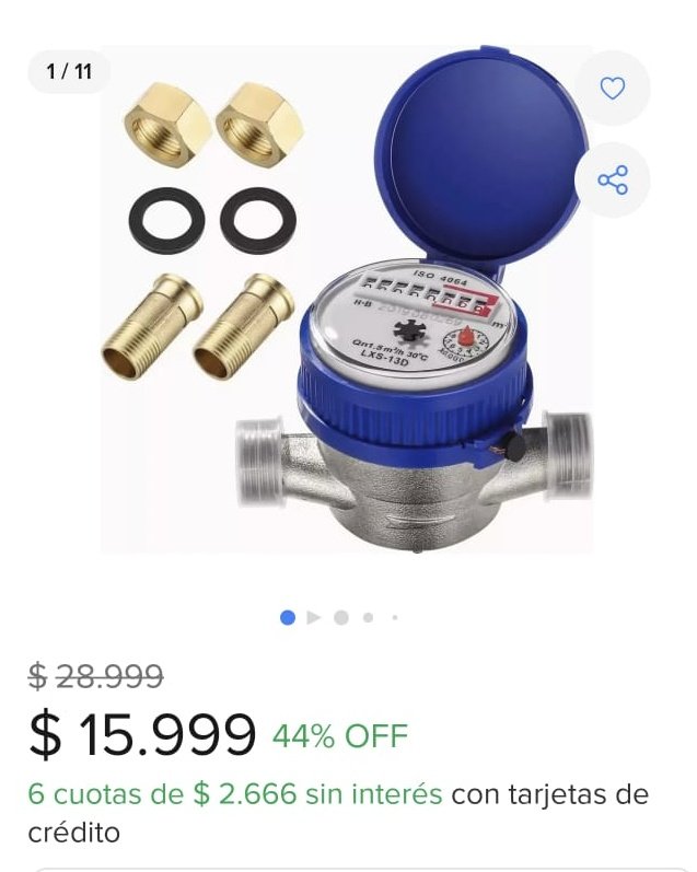 Cheikal's tweet image. Paso el dato por si les roban el medidor, esto cobra @aguasdelvalle $45.900 #Coquimbo mejor lo hubiera comprado en @Mercadolibre #carerajas