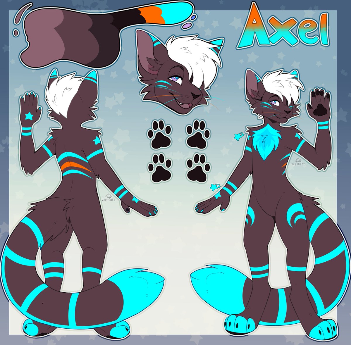 _VegaCatt's tweet photo. Finished ref for Axel! 🧡💙🤎 https://t.co/gWigd5i6TF