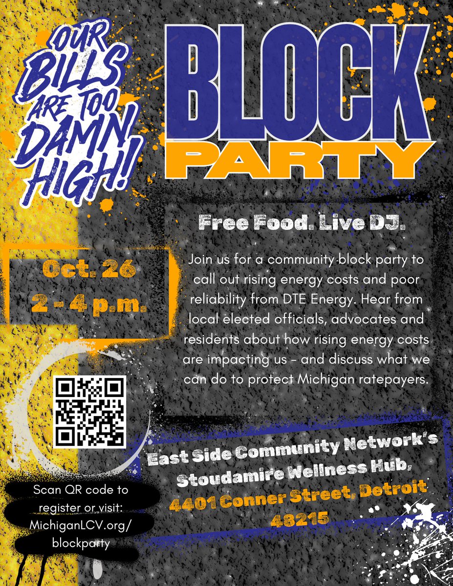 Join us this Sunday, October 26 from 2-4 as we enjoy some good food and get into some advocacy! 4401 Conner Street, Detroit, MI 48215 🔥