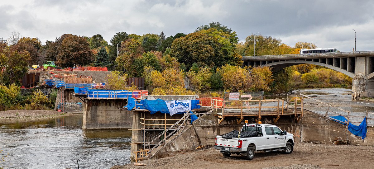 Brant's Crossing looks quite different, now that the pedestrian bridge -- a former CNR railway bridge built in 1913 -- has been fully removed. Damaged by an ice jam in 2018, the <a href="/CityofBrantford/">City of Brantford</a> will install a new, raised structure to improve flood resilience. <a href="/TheExpositor/">Brantford Expositor</a>