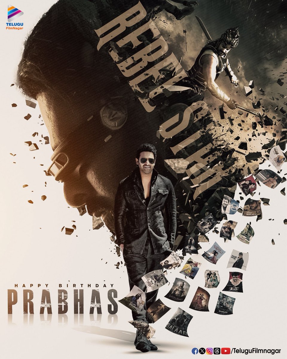 Here’s wishing the Pan-Indian Powerhouse, Rebel Star #Prabhas a phenomenal birthday!🎉🎊
An actor who effortlessly blends intensity, grace and humility, redefining stardom with every frame he graces. Wishing you endless happiness, unstoppable success and another year of breaking