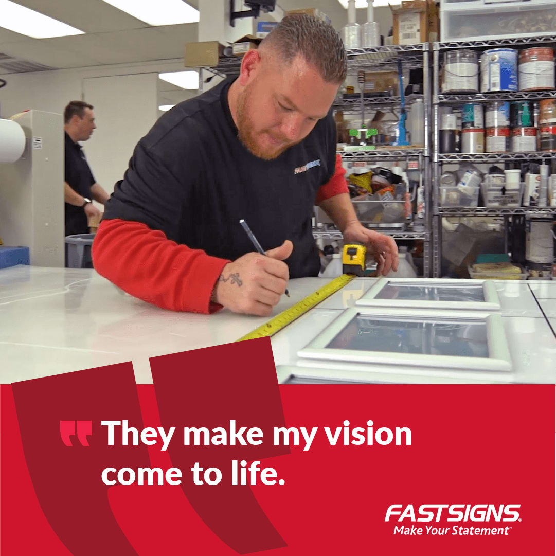 FASTSIGNS's tweet image. Create a bold brand presence with custom signs and visual solutions by partnering with our team to deliver strategy and execution that brings your vision to life. 

fastsigns.com/products/indus…

#FASTSIGNS #MakeYourStatement #Customersolutions #CustomBranding
