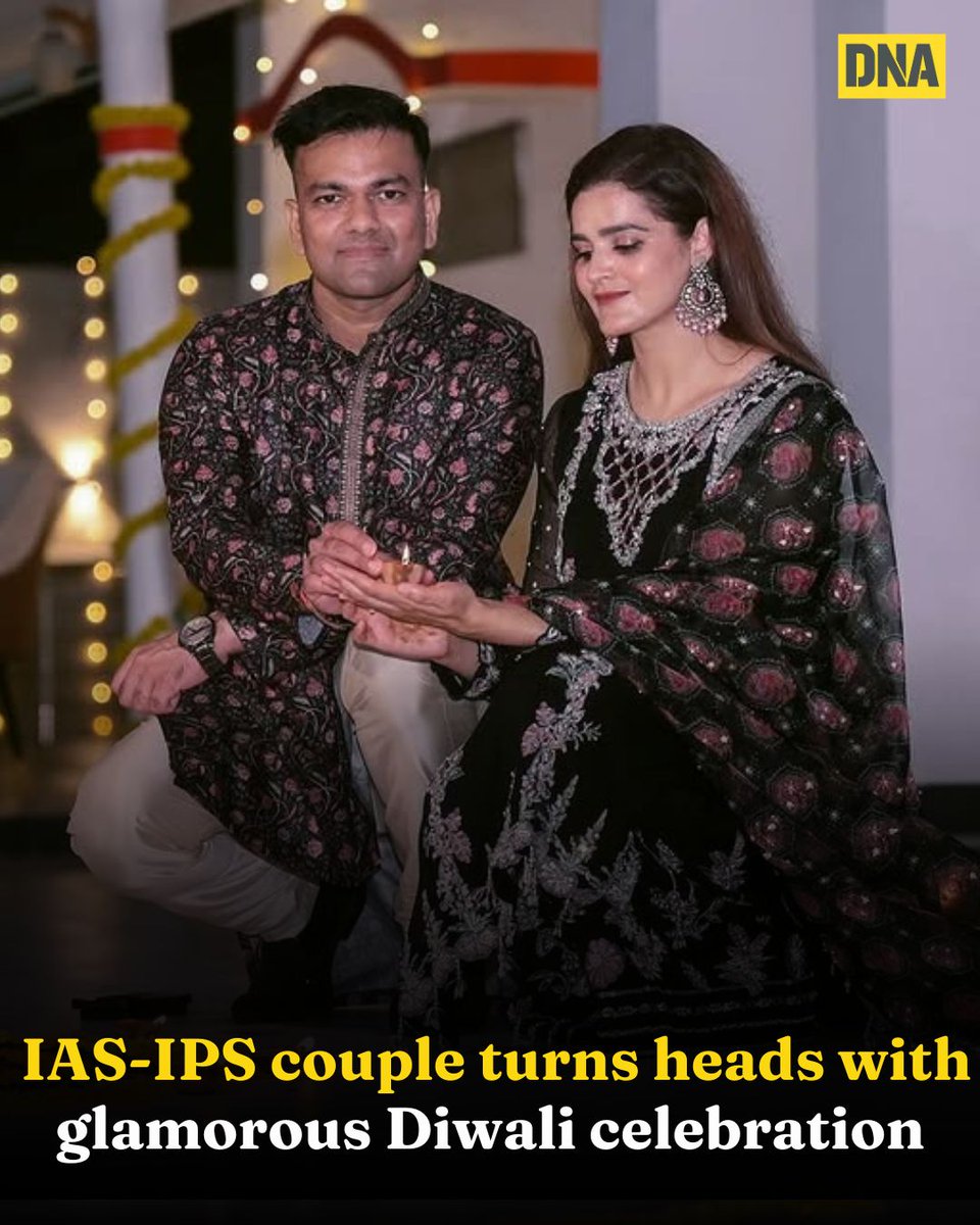dna's tweet photo. Recently, IPS Navjot Simi and IAS Tushar Singla - the power couple - dropped a couple of beautiful pictures from their Diwali celebration with the family, and needless to say, the internet is going gaga! 

Read Here: https://t.co/TkKkTRMoUA

#Viral #NavjotSimi #TusharSingla #DNAUpdates