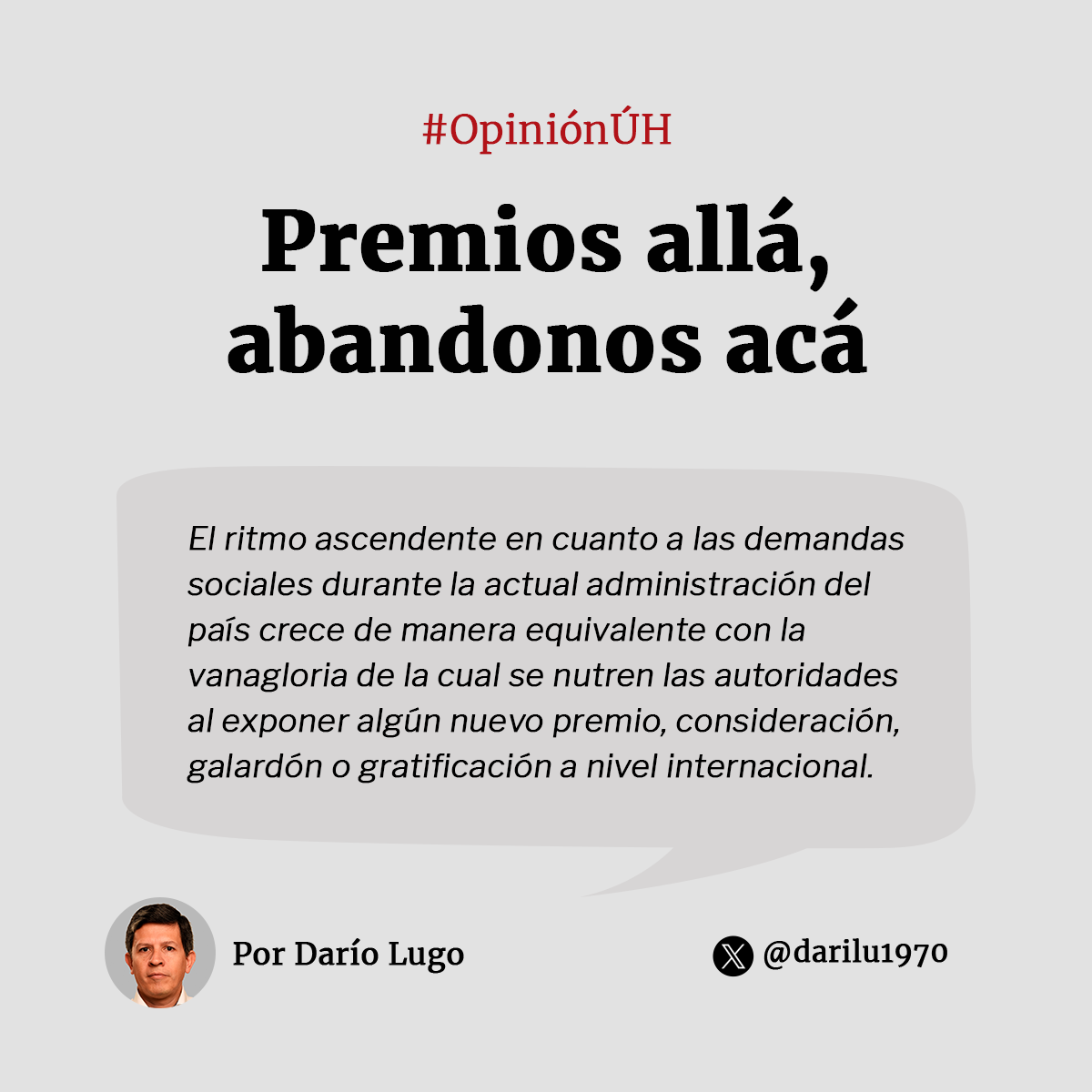 #OpiniónÚH | Premios allá, abandonos acá, por Darío Lugo

🗞️ Lea más: ultimahora.com/premios-alla-a…